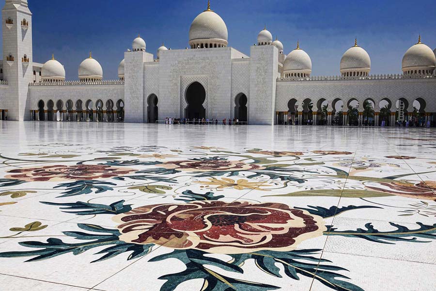 floor Islamic Tiles in Abu Dhabi mosque