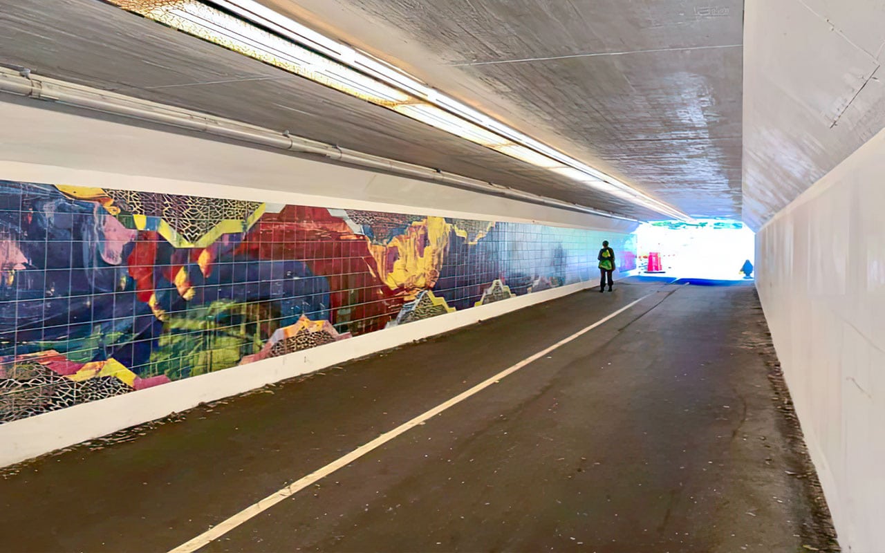 underpass tile mural