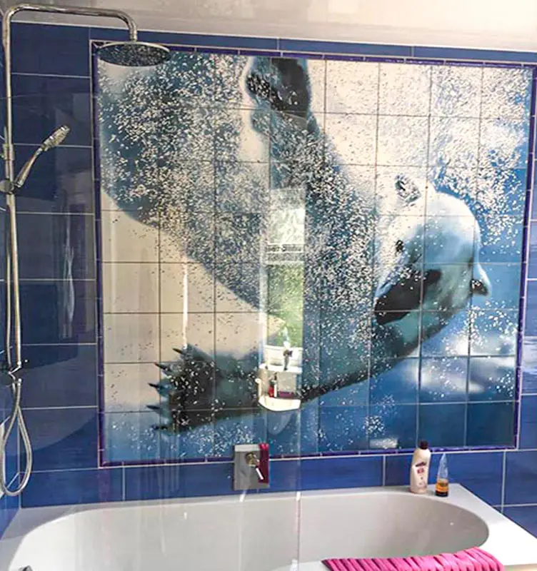 animal tile mural