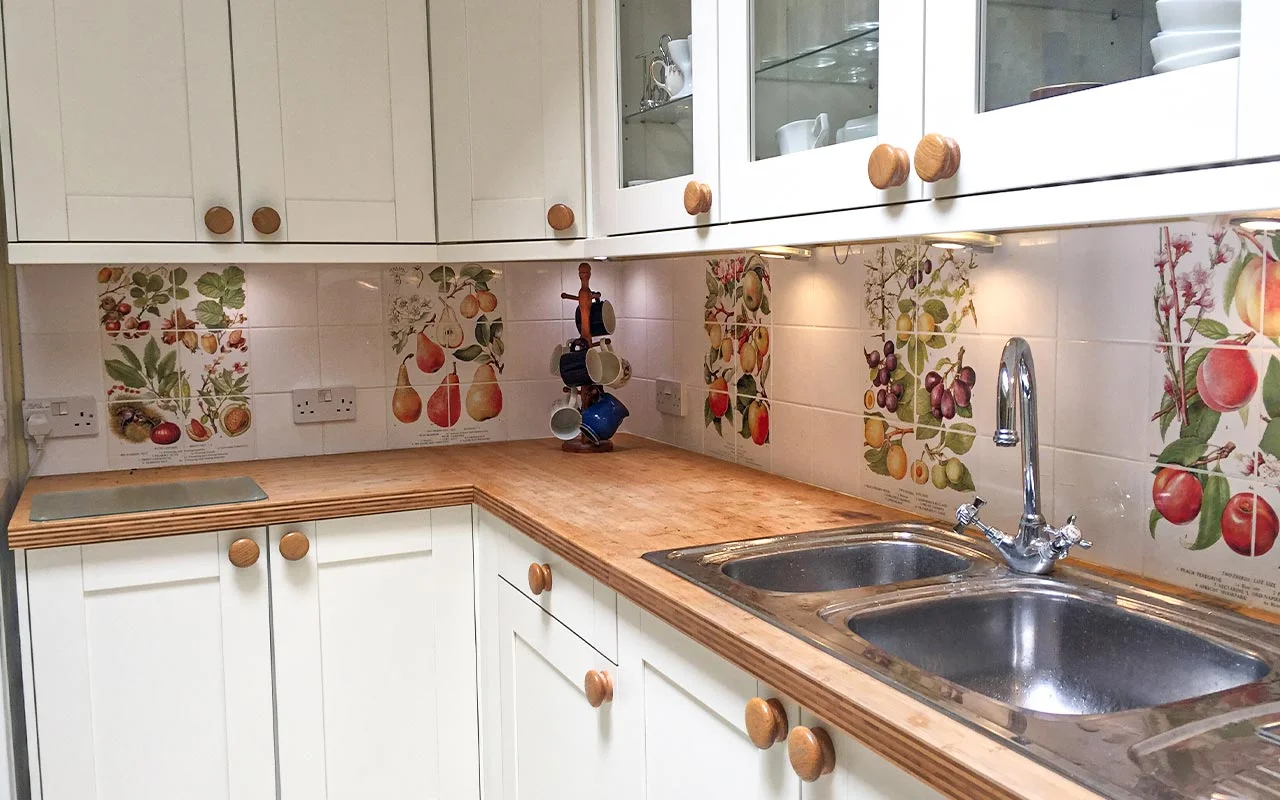 kitchen splashback printed tiles