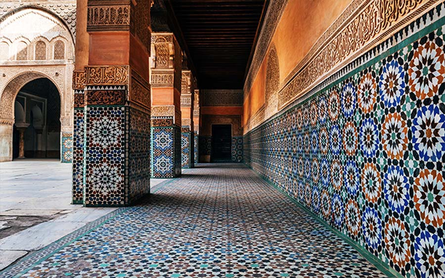 moroccan wall and floor pattern tiles