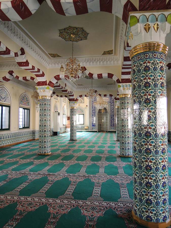 turkey islamic pattern tiles inside mosque
